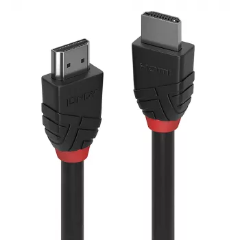 Lindy 0,5m aukštos spartos HDMI laidas, Black Line
