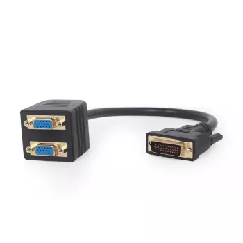 Vaizdo kabelio adapteris GEMBIRD DVI-I į 2×VGA (D-Sub), 0,3 m, juodas