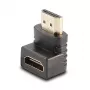Lindy HDMI moteriškas į HDMI vyriškas 90 laipsnių stačiu kampu žemyn adapteris