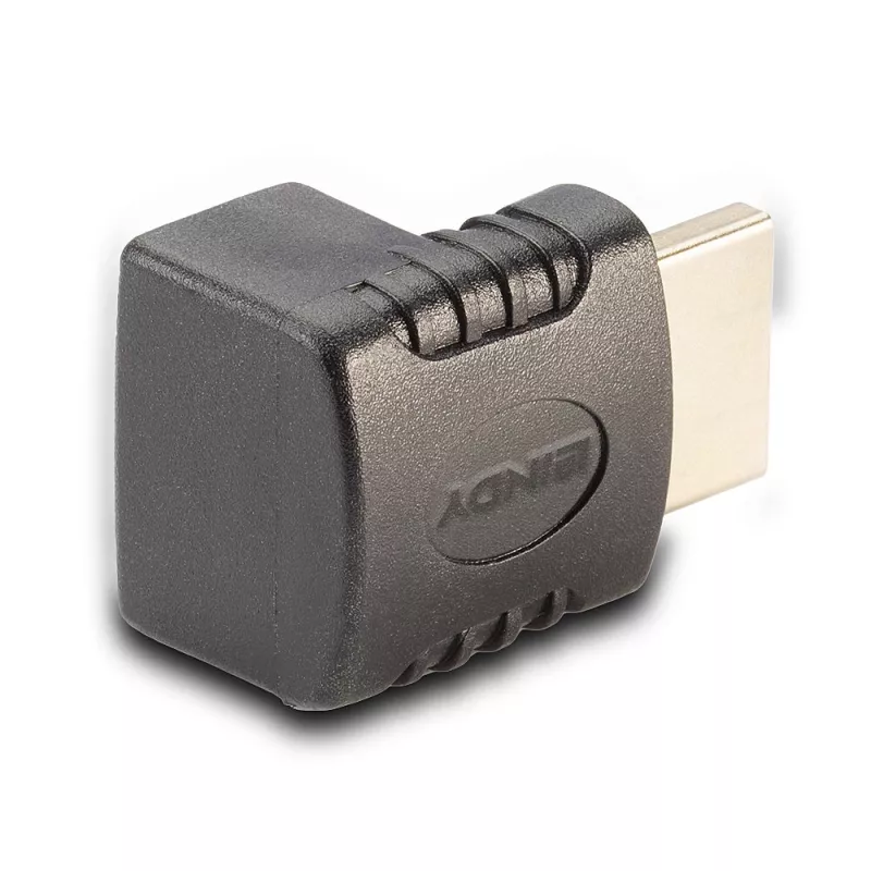 Lindy HDMI moteriškas į HDMI vyriškas 90 laipsnių stačiu kampu žemyn adapteris
