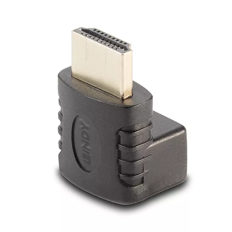 Lindy HDMI moteriškas į HDMI vyriškas 90 laipsnių stačiu kampu žemyn adapteris