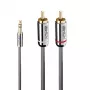 Lindy Cromo Line 0,5 m 3,5 mm lizdas – RCA garso laidas