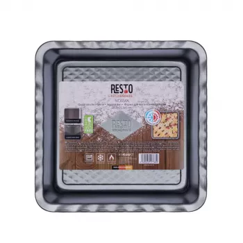 Kepimo indas lazanijai Resto Kitchenware 96115 Stačiakampis Anglinis plienas 255x255x50 mm