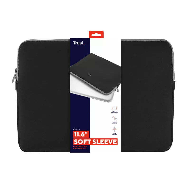Trust 21254 neopreninis dėklas nešiojamam kompiuteriui 29,5 cm (11,6 col.) juodas