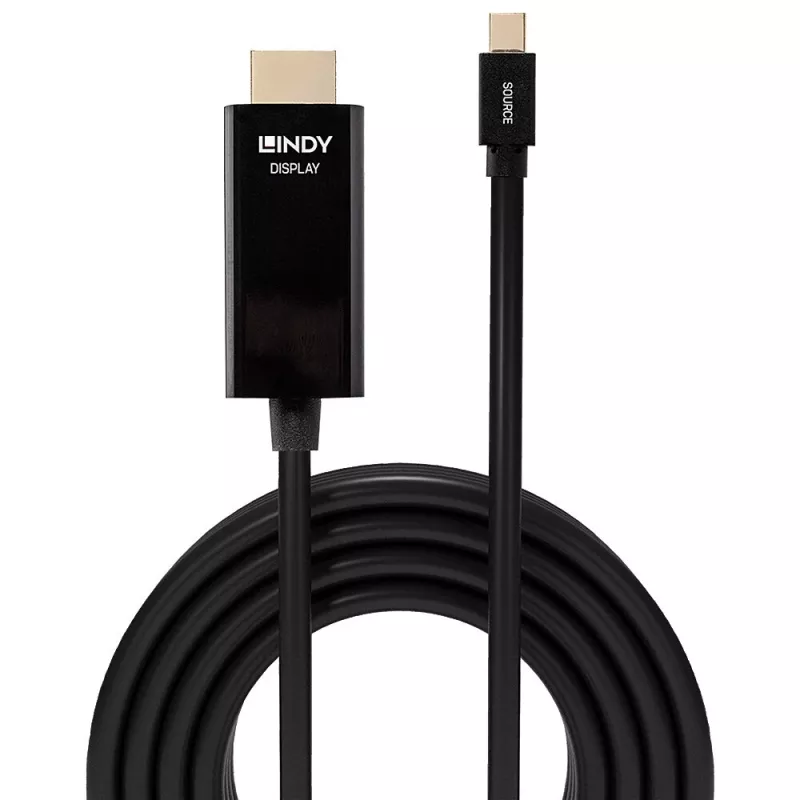 Lindy 1m Mini DisplayPort į HDMI 10.2G laidas