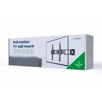 Gembird WM-55ST-03 sieninis TV laikiklis 32–55 col., VESA iki 400x400, pakreipimas -18°/5°, pasukimas ±90°, max apkrova 35 kg, juodas
