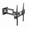 Gembird WM-55ST-03 sieninis TV laikiklis 32–55 col., VESA iki 400x400, pakreipimas -18°/5°, pasukimas ±90°, max apkrova 35 kg, juodas