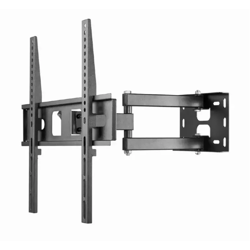 Gembird WM-55ST-03 sieninis TV laikiklis 32–55 col., VESA iki 400x400, pakreipimas -18°/5°, pasukimas ±90°, max apkrova 35 kg, juodas