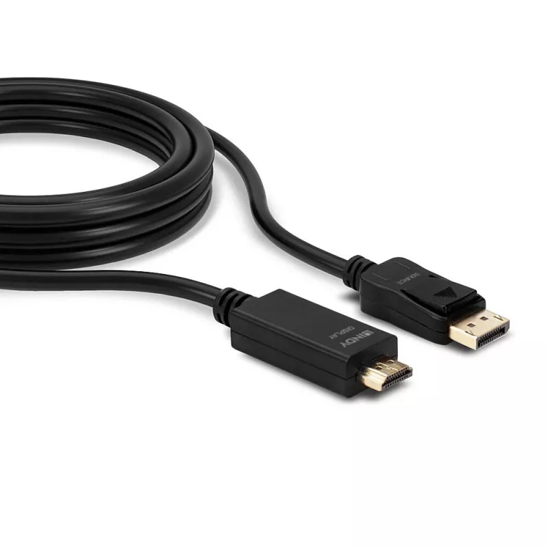 Lindy 3 m DisplayPort į HDMI 10.2 G kabelis