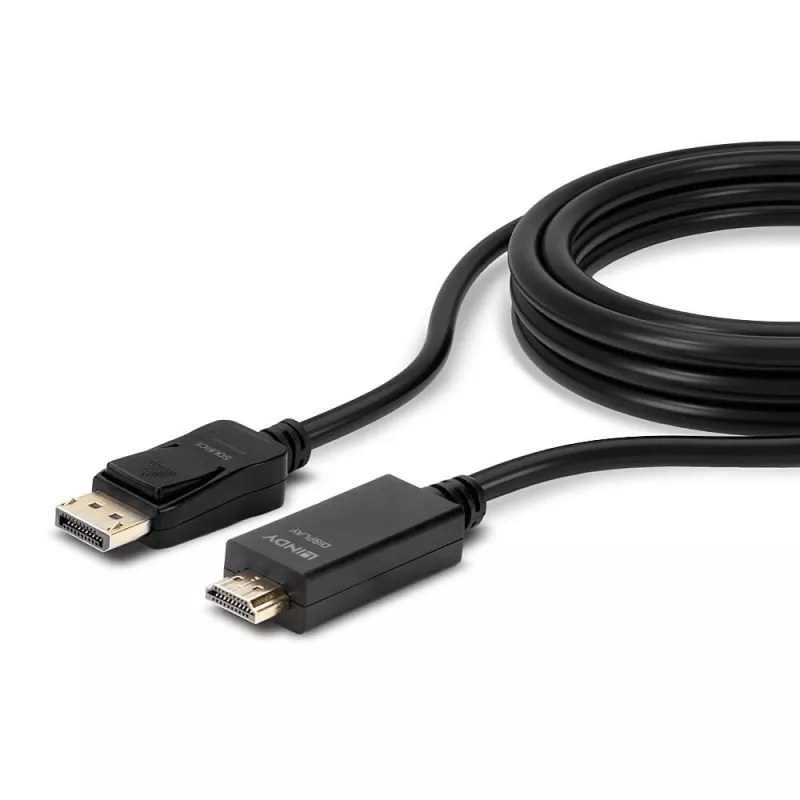 Lindy 3 m DisplayPort į HDMI 10.2 G kabelis