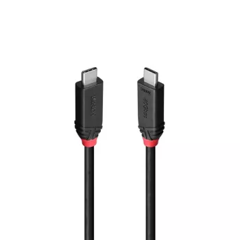 Lindy 0.5m USB4 240W Type C Laidas, Black Line, 0.5 m, USB C, USB C, USB4 Gen 3x2, 40 Gbit/s, Juoda