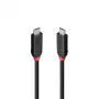 Lindy 0.5m USB4 240W Type C Laidas, Black Line, 0.5 m, USB C, USB C, USB4 Gen 3x2, 40 Gbit/s, Juoda
