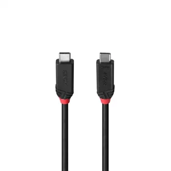 Lindy 0.5m USB4 240W Type C Laidas, Black Line, 0.5 m, USB C, USB C, USB4 Gen 3x2, 40 Gbit/s, Juoda