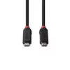 Lindy 0.5m USB4 240W Type C Laidas, Black Line, 0.5 m, USB C, USB C, USB4 Gen 3x2, 40 Gbit/s, Juoda