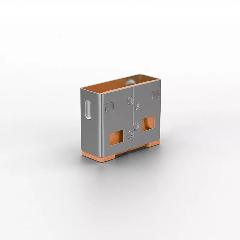 Lindy USB prievadų blokatorius (be rakto) – 10 vnt. pakuotė, oranžinė