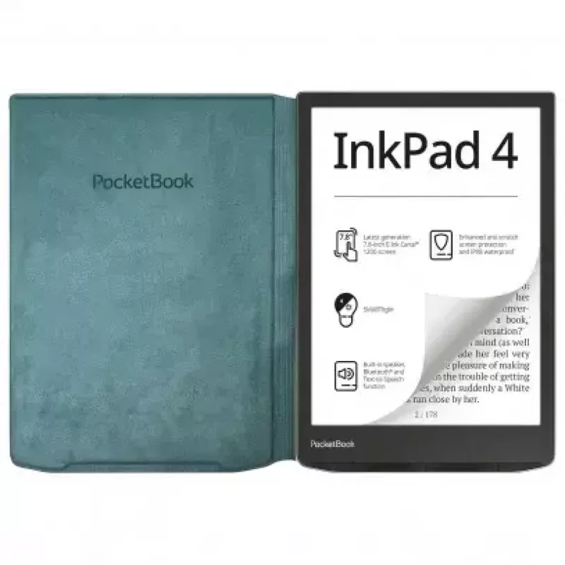 Dėklas PocketBook HN-FP-PU-743G-SG-WW skaitytuvės elektroninėms knygoms 7,8 colio Žalias
