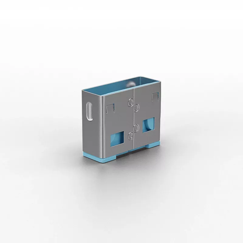 USB prievadų blokatorius Lindy USB Port Blocker be rakto, 10 vnt., mėlyna spalva