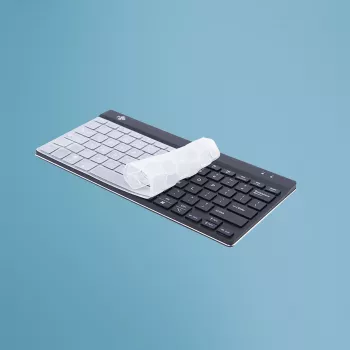 R-Go Tools R-Go Hygienic keyboard cover (US išdėstymui), klaviatūros dangtelis, silikonas, 108 mm, 279 mm, 16 g, permatomas