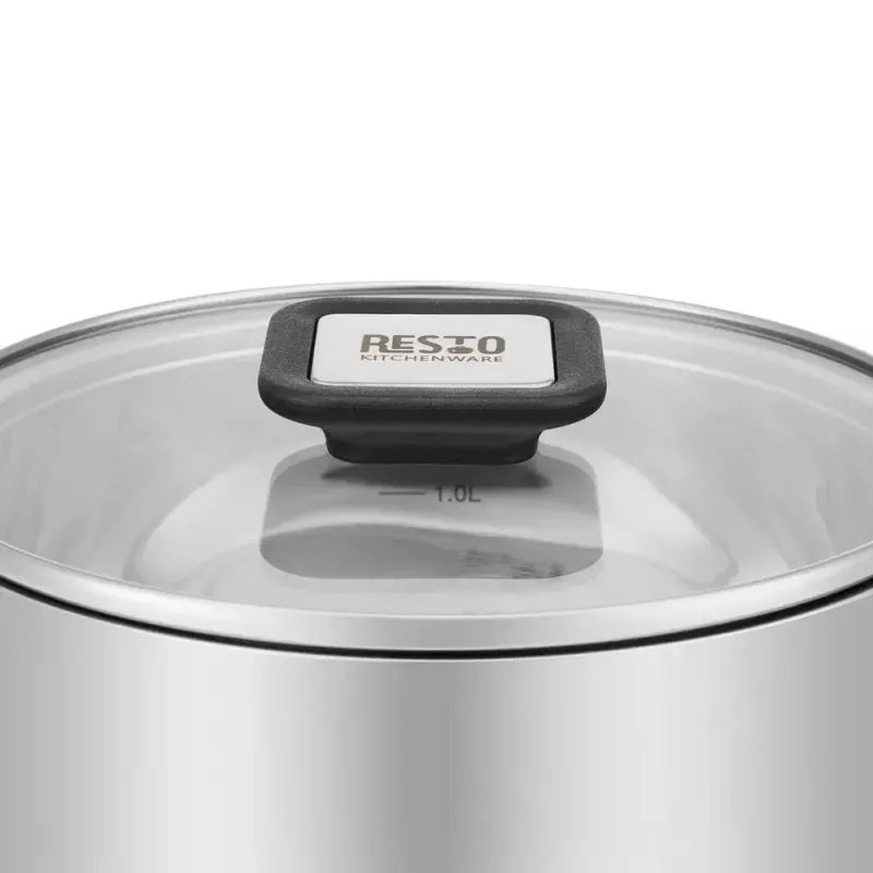 Puodas Resto Anser 1,6 L apvalus juodas nerūdijantis plienas