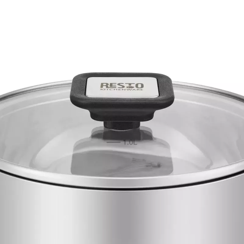 Puodas Resto Anser 1,6 L apvalus juodas nerūdijantis plienas
