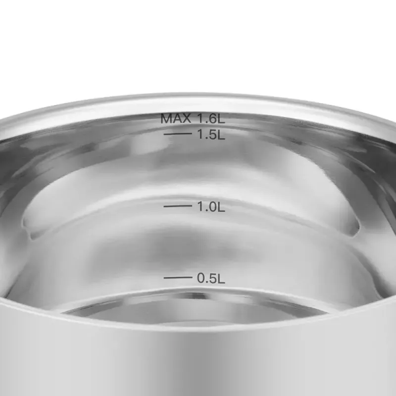 Puodas Resto Anser 1,6 L apvalus juodas nerūdijantis plienas