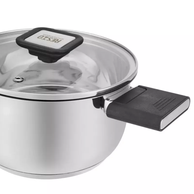 Puodas Resto Anser 1,6 L apvalus juodas nerūdijantis plienas