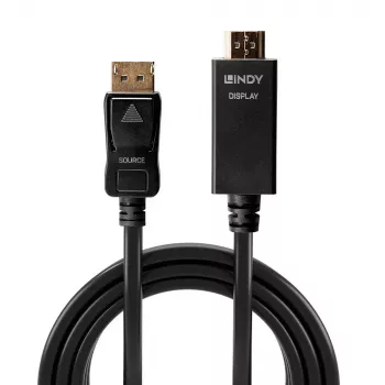 Lindy 5m DisplayPort į HDMI 10.2G laidas