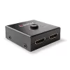 Lindy 2 prievadų HDMI 18G dvikryptis jungiklis, HDMI, Metalas, Juoda, 60 Hz, 18 Gbit/s, 3840 x 2160 pikselių