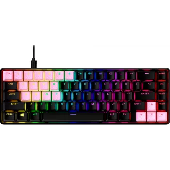 HyperX Rubber Keycaps Gaming Accessory Kit rausvos spalvos US išdėstymas, skirtas HyperX ir Cherry MX tipo jungikliams