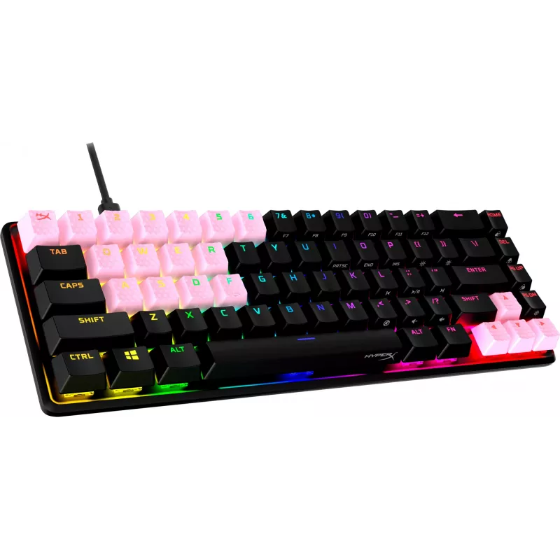 HyperX Rubber Keycaps Gaming Accessory Kit rausvos spalvos US išdėstymas, skirtas HyperX ir Cherry MX tipo jungikliams
