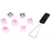 HyperX Rubber Keycaps Gaming Accessory Kit rausvos spalvos US išdėstymas, skirtas HyperX ir Cherry MX tipo jungikliams