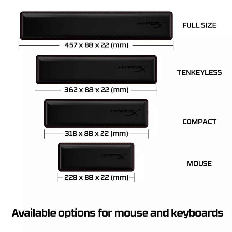 HyperX riešo atrama - klaviatūrai - Tenkeyless