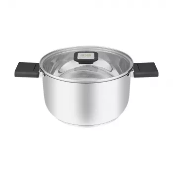 Resto Kitchenware Anser 3.2 L apvalus juodas nerūdijančio plieno puodas