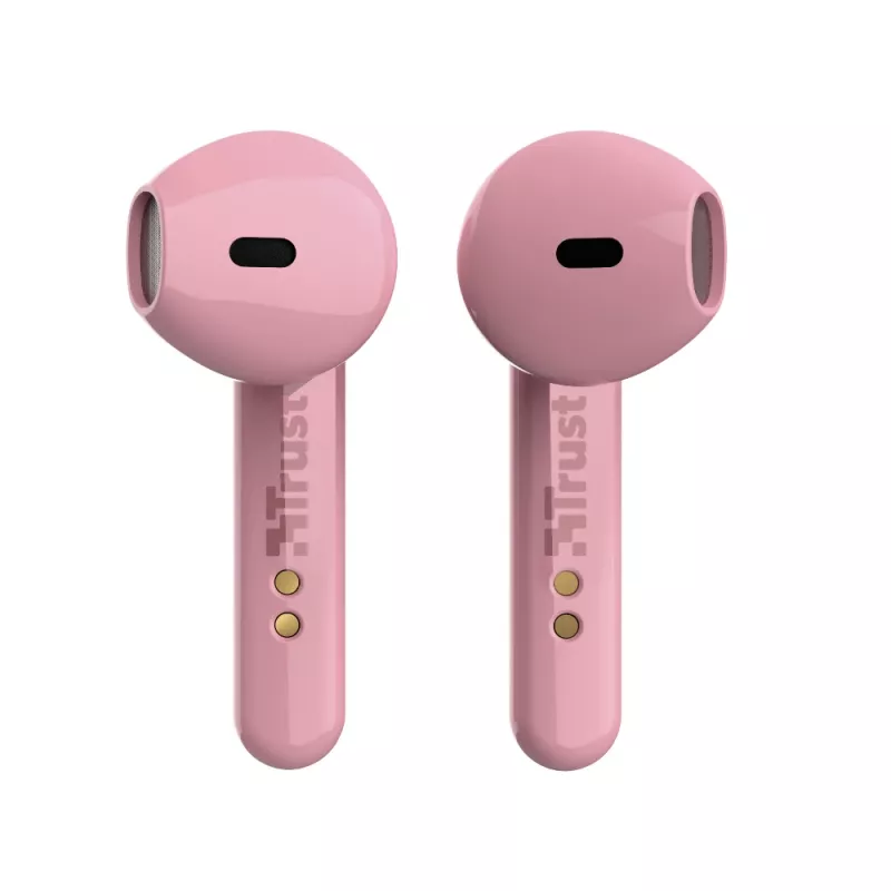 Trust Primo Headset belaidės ausinės True Wireless Stereo (TWS) į ausį, skambučiai/muzika Bluetooth, rožinės spalvos