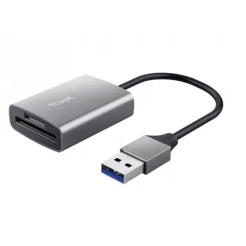 Trust Dalyx SD ir microSD kortelių skaitytuvas USB 3.2 Gen 1, aliuminis