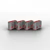 USB prievadų blokatorius Lindy USB Port Blocker, 4 vienetų rinkinys, spalvų kodas Rožinė
