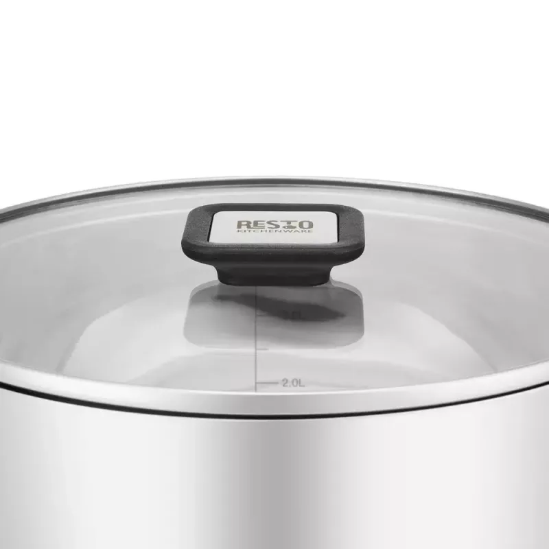Resto Kitchenware Anser 4.4 L apvalus juodas nerūdijančio plieno puodas