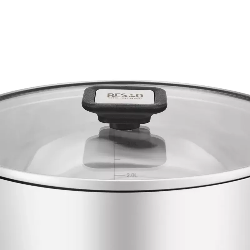 Resto Kitchenware Anser 4.4 L apvalus juodas nerūdijančio plieno puodas