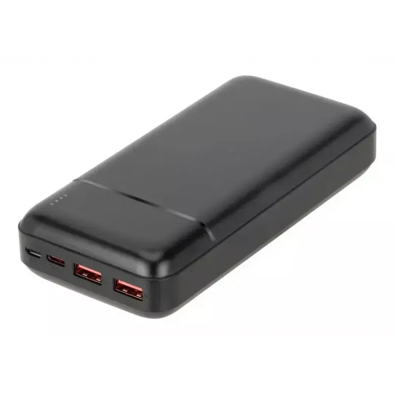 Nešiojamas maitinimo blokas Rivacase VA2102 Ličio polimeras 20000 mAh, Quick Charge 3.0, 2×USB-A + 1×USB-C, 22,5 W, juodas