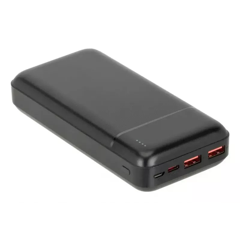 Nešiojamas maitinimo blokas Rivacase VA2102 Ličio polimeras 20000 mAh, Quick Charge 3.0, 2×USB-A + 1×USB-C, 22,5 W, juodas