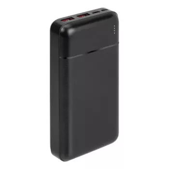 Nešiojamas maitinimo blokas Rivacase VA2102 Ličio polimeras 20000 mAh, Quick Charge 3.0, 2×USB-A + 1×USB-C, 22,5 W, juodas
