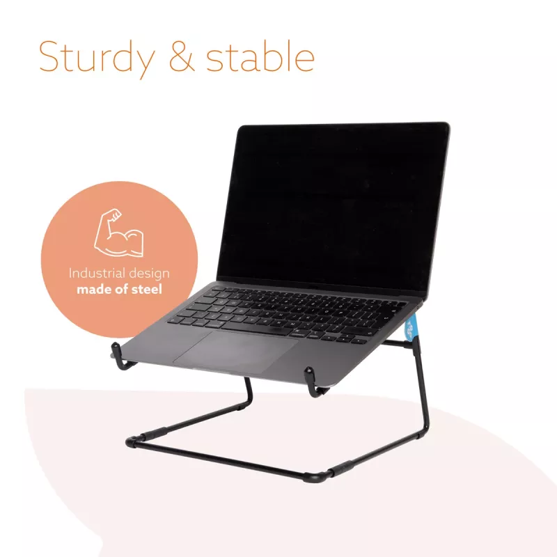 R-Go Tools stovas nešiojamam kompiuteriui R-Go Steel Office, tinka 10-22 colių, juodas