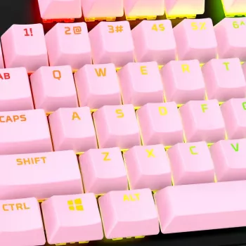 HyperX pilnas klavišų rinkinys PBT (rožinė)