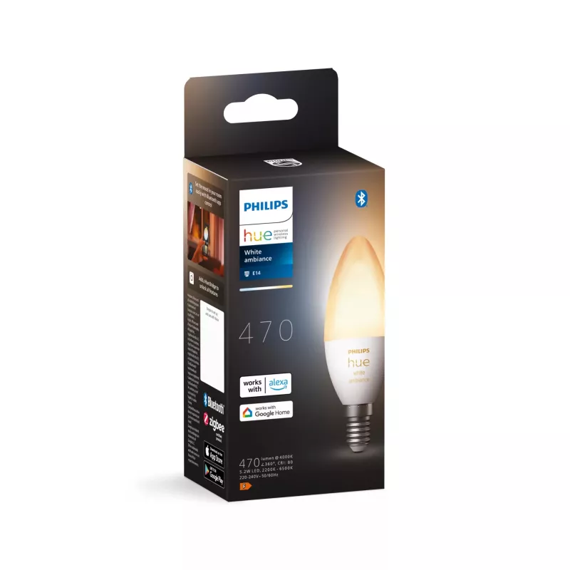 Philips Hue White ambience Candle E14 išmanioji lemputė, 5,2 W, Bluetooth/Zigbee, E14