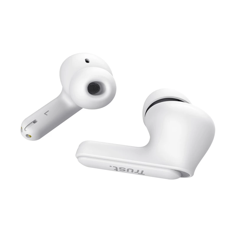 Trust Yavi belaidžiai ausinukai True Wireless Stereo (TWS) į ausį Skambučiai/Muzika USB Type-C Balti