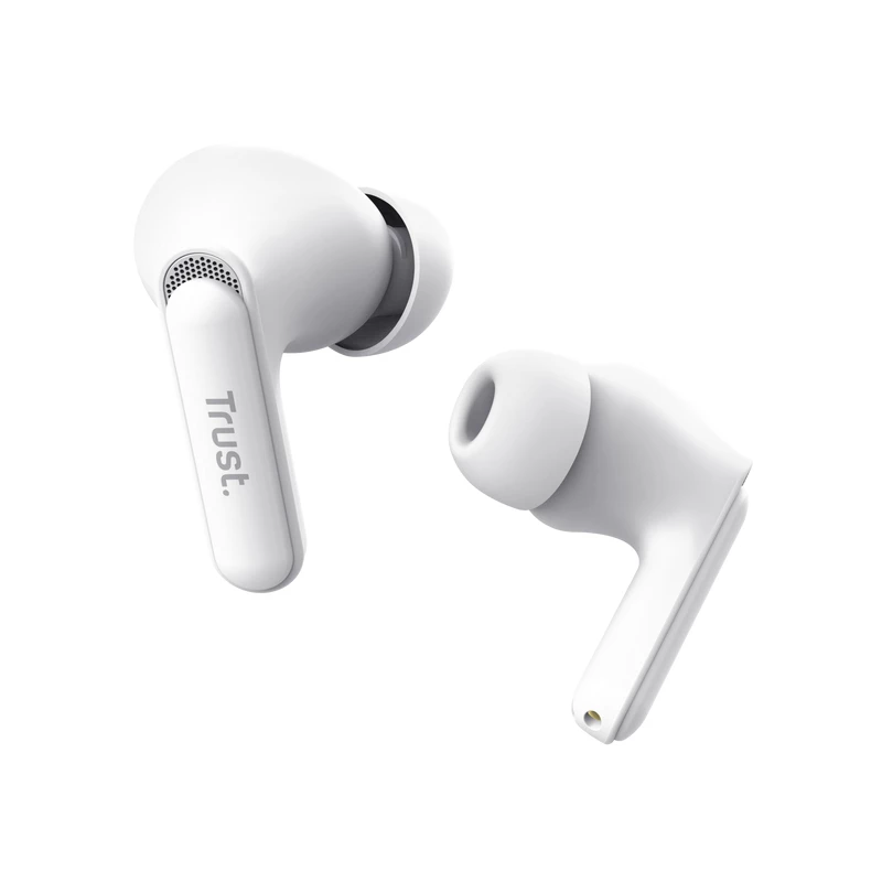 Trust Yavi belaidžiai ausinukai True Wireless Stereo (TWS) į ausį Skambučiai/Muzika USB Type-C Balti