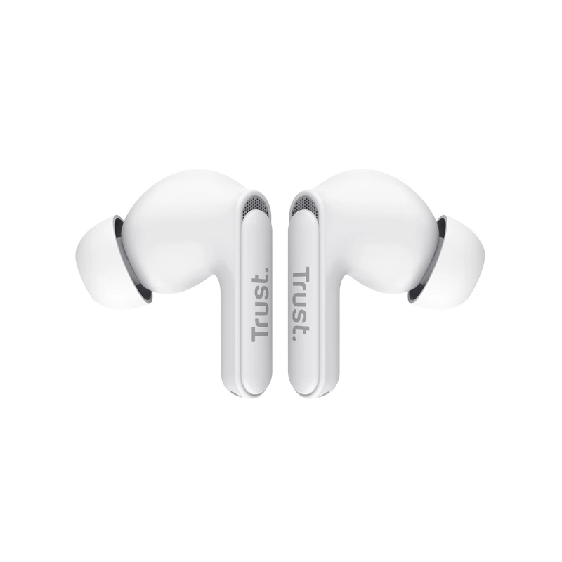 Trust Yavi belaidžiai ausinukai True Wireless Stereo (TWS) į ausį Skambučiai/Muzika USB Type-C Balti