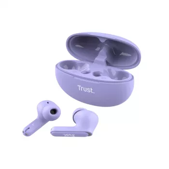 Trust Yavi True Wireless Stereo (TWS) į ausį dedamos ausinės su mikrofono triukšmo slopinimu, USB Type-C, mėlynos spalvos