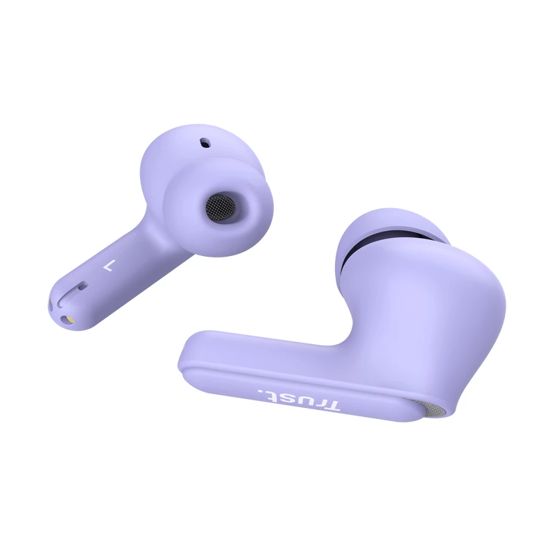 Trust Yavi 25297 Bluetooth ausinės-kištukai su ENC, violetinės