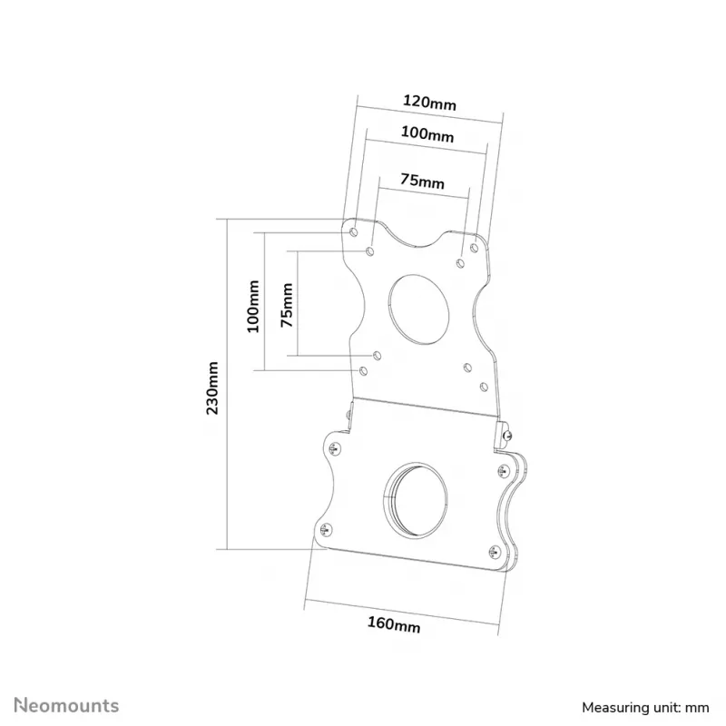 Neomounts FPMA-VESAMAC2127 iMac VESA adapteris, sidabrinis, plieninis, 15 kg, 100 x 100, 75 x 75 mm, 730 g
